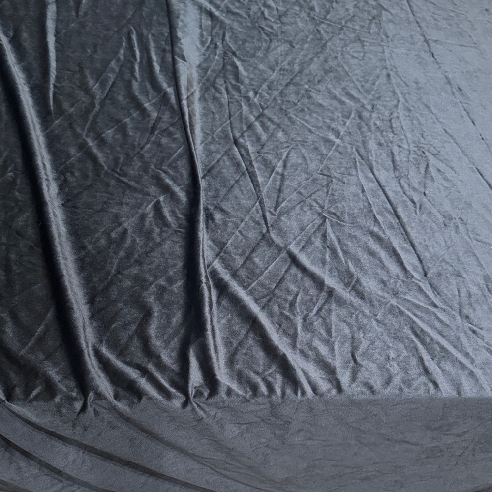 Large black velvet like cape 108 inches across 54 inches long